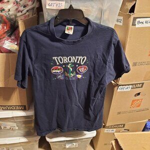 Men Fruit of Loom Toronto TShirt Short Sleeve MultiColor SzM PreLoved Good Condi
